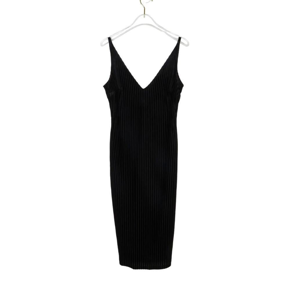 Forever 21 Black Ribbed Velvet Body Con Dress Mini Dress Sexy Going Out Club S